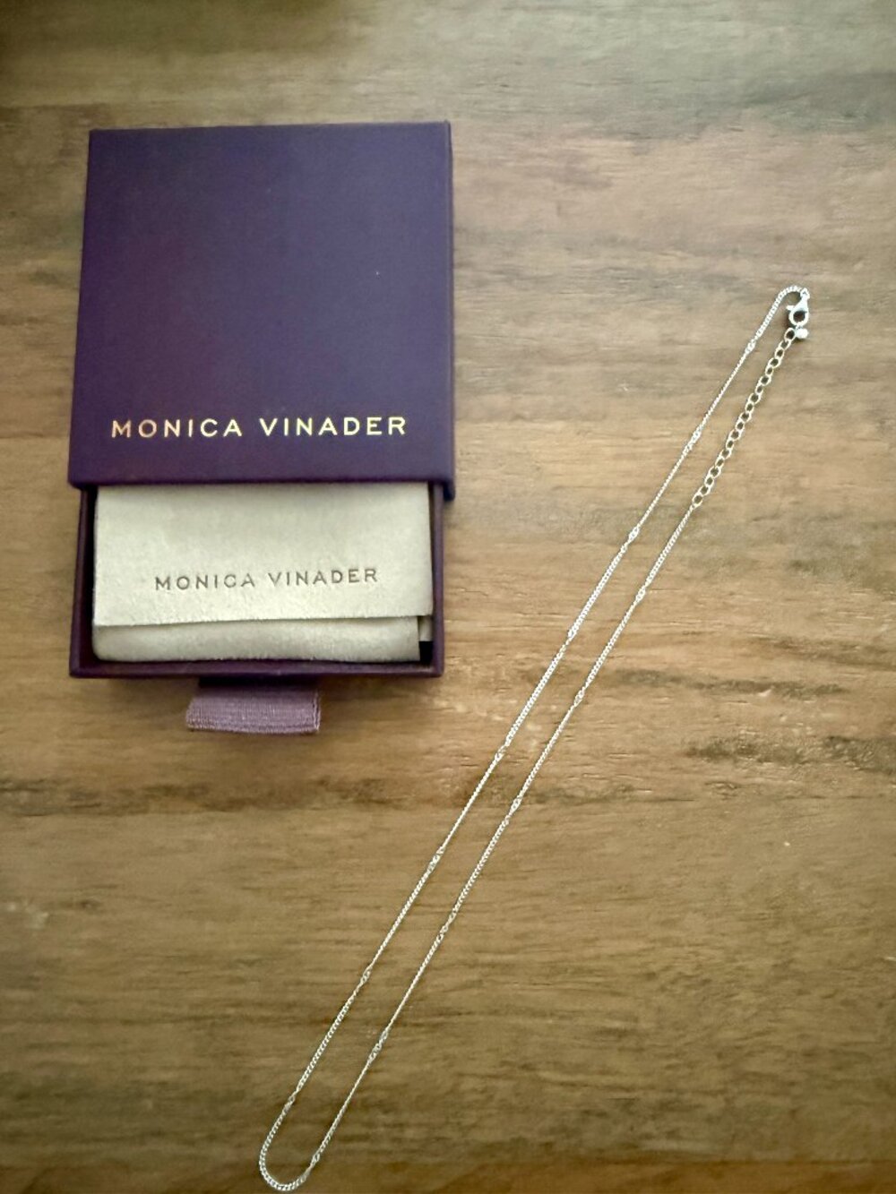 Monica Vinader Curb Twist Necklace Adjustable 41-46cm/16-18'